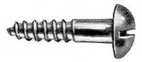 Капсюльный шуруп, никелированный, Ø 4,5 x 45 мм, прямой шлиц, 100 штук