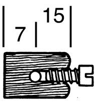Демпферная пупка Ø 10 x 7/15 мм, с латунным шурупом, 75 штук