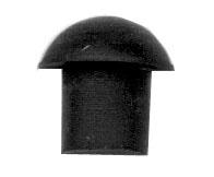 Резиновая пробка, черная, 5 мм, Ø 12/6 мм