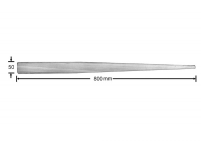 Штица(опора) рояльной крышки, одинарная, орех необработан, примерно 800 мм