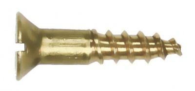 Шуруп петельный, прямой шлиц,  Ø 3,0 x 16 мм, латунь, 100 шту2