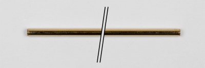 Штанга (шток) лиры, латунь полированная, без резьбы, Ø 8 x 600 мм