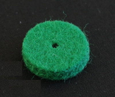 Друкшайба, зелёная, оригинал Steinway, Ø 22 мм, толщина 5,5мм