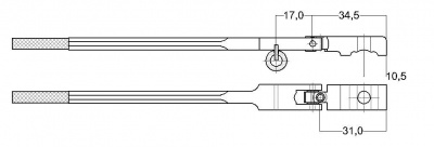 Гаммерштиль рояльный, подходит для Steinway, дискант зауженный 70/20, 17 мм, 10 мм, Abel