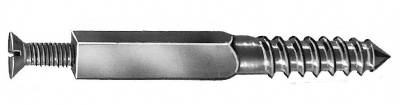 Анкер-шуруп 4-гранный, Ø 12 mm,  длина 120 мм, никелированный