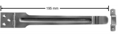 Штица(опора) рояльного пюпитра, латунь анодированная, 195 мм