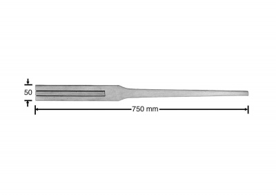 Штица(опора) рояльной крышки, двойная, орех необработан, примерно 750 мм