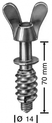 Винт лиры,   M 10 x 70 мм, с винтовой гайкой (Рампамуф)