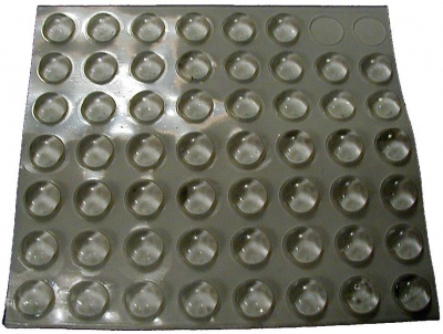 Пукля(демпфер) резиновая , прозрачная,  самоклеящаяся, Ø 11 x 5 мм, 100штук