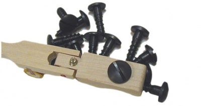 Капсюльный шуруп, модель Steinway,  Ø 4,9 мм x 17 мм, чёрный, 100 штук
